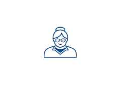 Illustration of a pensioner reviewing her HRP claim